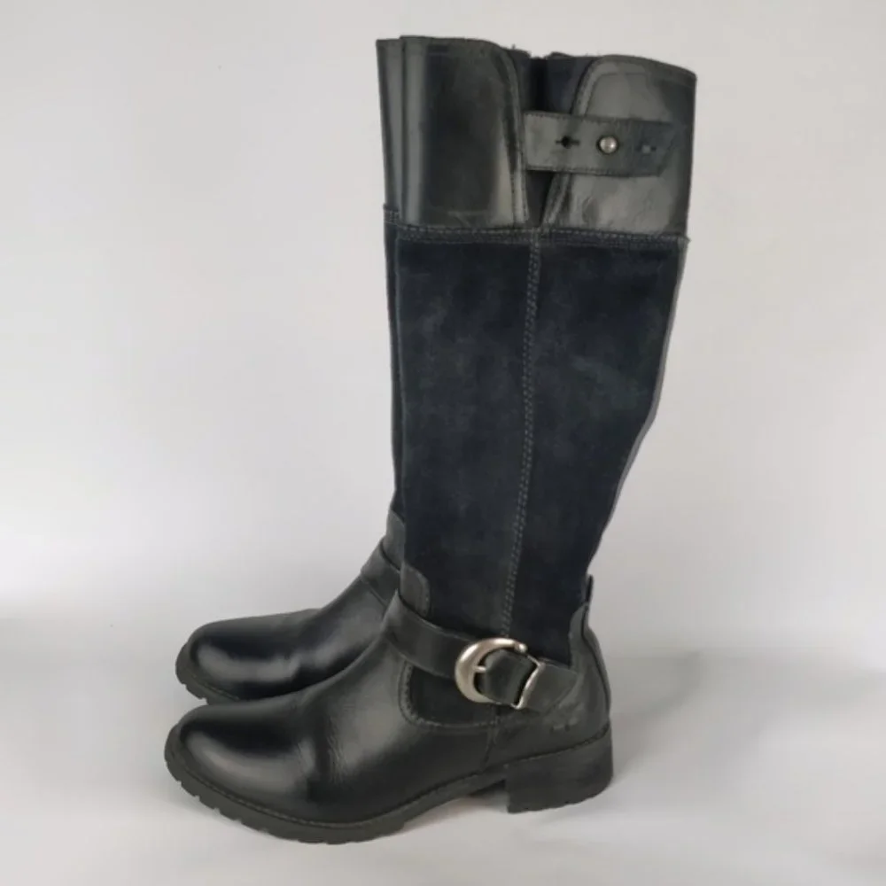 Timberland Black tall Bethel boots full zip sz.6.5